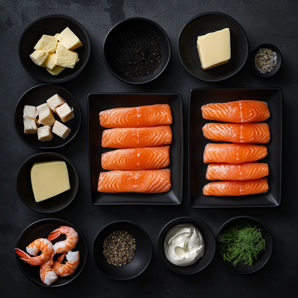 Crab and shrimp stuffed salmon1