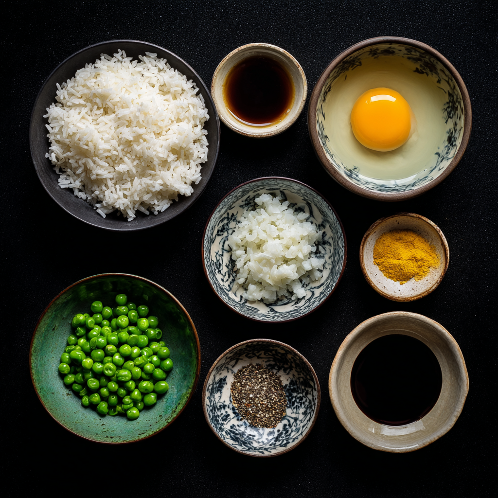 easy egg fried rice for dinner 1 in black