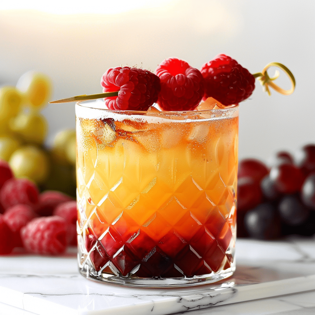 Honey Deuce cocktail mocktail served in a clear glass with chilled lemonade, raspberry notes, and honeydew melon balls on a garnish pick.