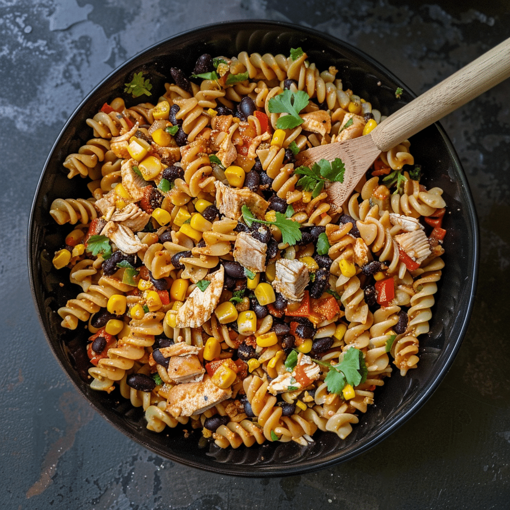 Smoky BBQ Chicken Pasta Salad Dinner Recipe 4 BBQ chicken pasta salad picture