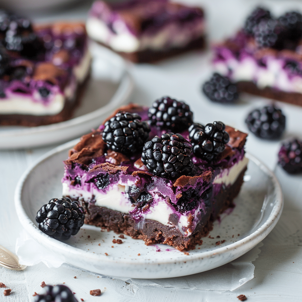 Easy Blackberry Cheesecake Brownies Dessert Recipe 2 Blackberry Cheesecake Brownies picture