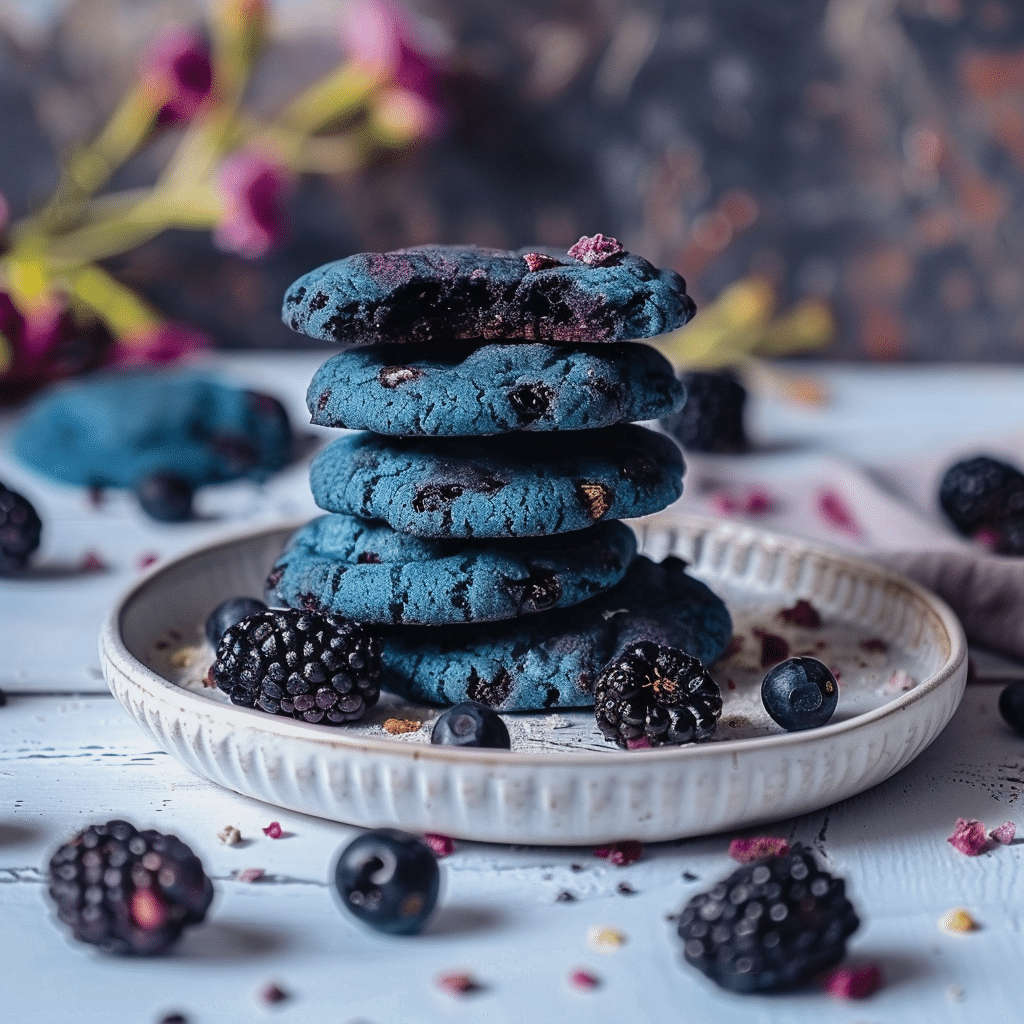 Tasty Blackberry Cookies Recipe: Naturally Blue Dessert Cookies 2 Blackberry Cookies picture