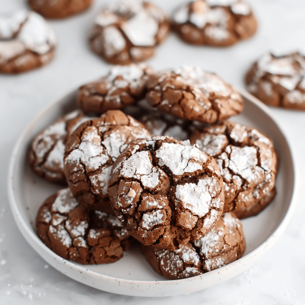 Crinkle Brownies Dessert Recipe : The Ultimate Chocolate Cookie Recipe 2 Brownie Crinkle Cookies picture