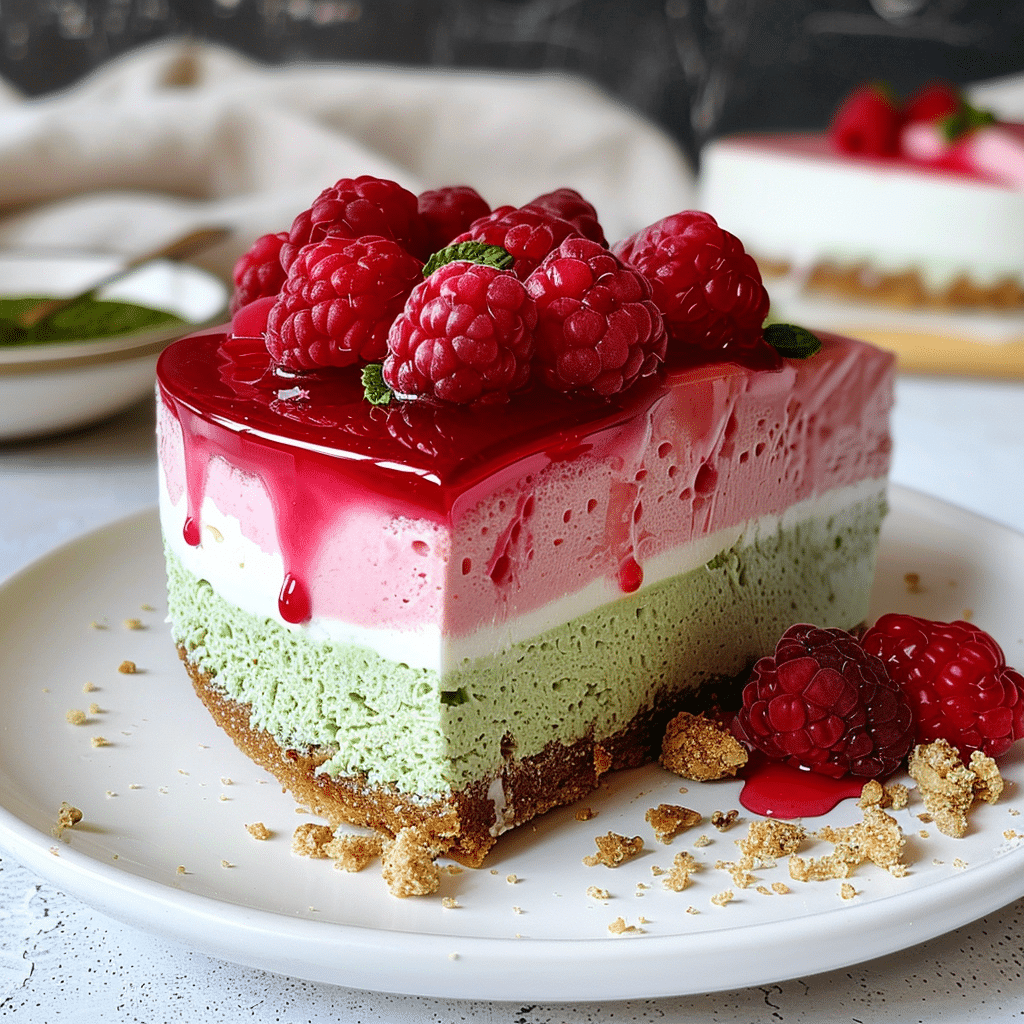Raspberry and Pistachio Cheesecake (No-Bake) – Creamy, Nutty & Fresh 2 Cheesecake No Bake Creamy Nutty picture