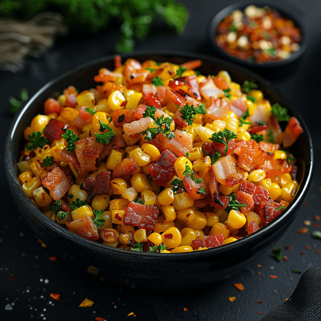 Quick Corn and Bacon Casserole For Dinner (Fresh, Simple, and So Delicious!) 2 Corn and Bacon picture
