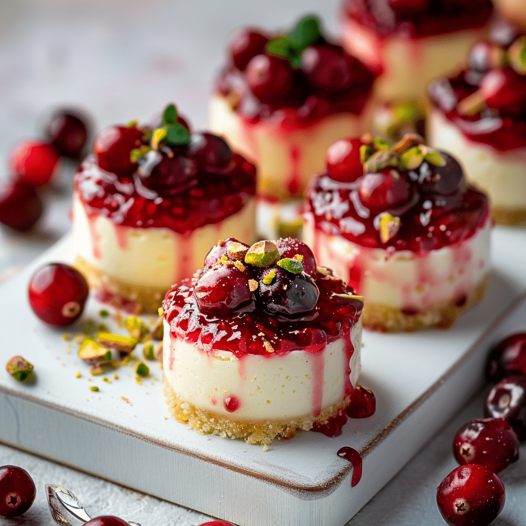 Cranberry and Pistachio Cheesecake Cups (No-Bake Dessert Recipe) 2 Cranberry and Pistachio Cheesecake cups picture