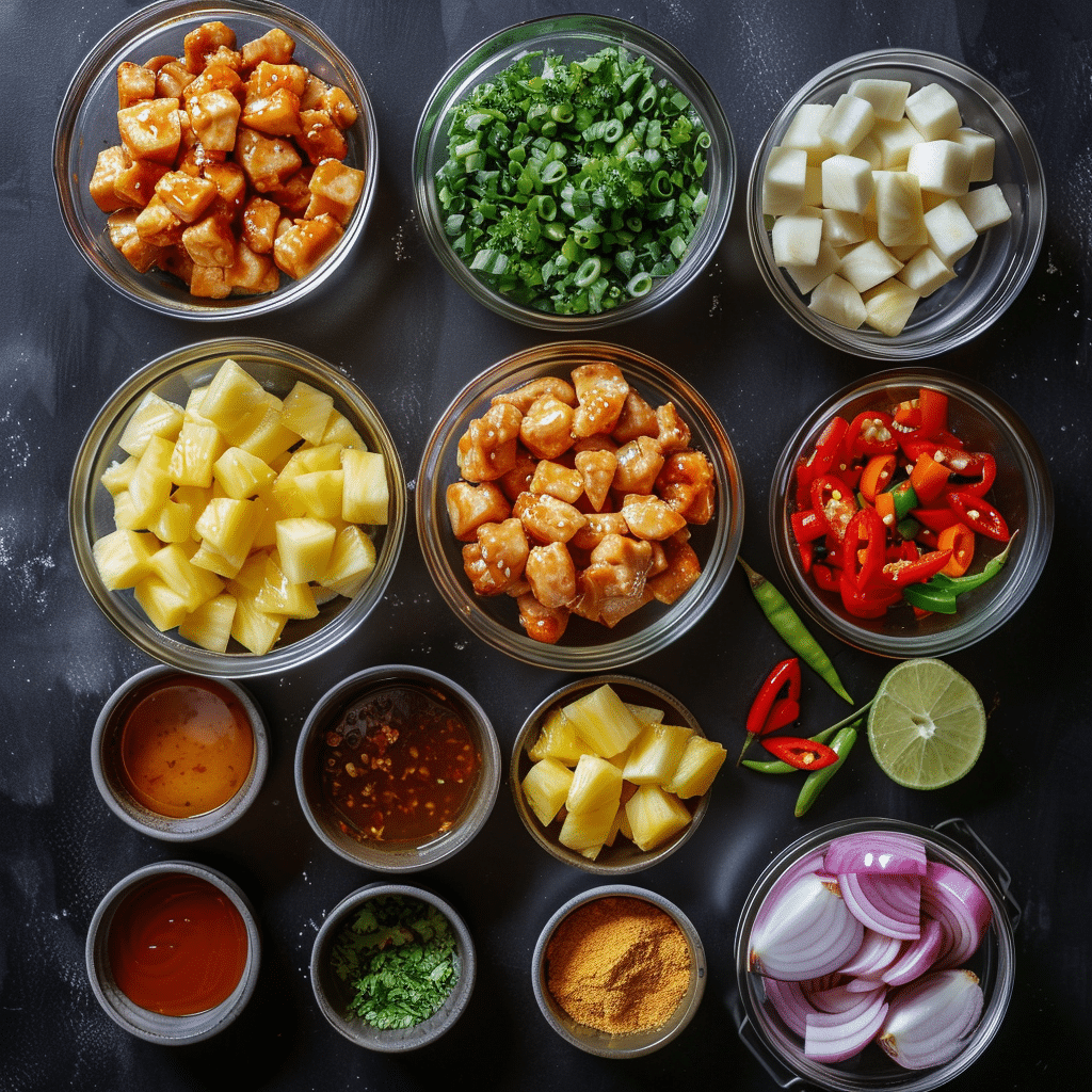 Hawaiin Chicken Sheet Pan - A Delicious Lunch Recipe 3 Hawaiin chicken sheet pan picture 1