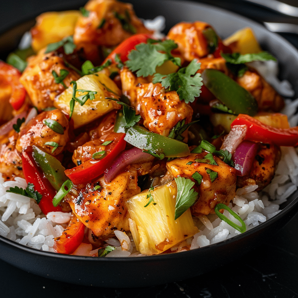 Hawaiin Chicken Sheet Pan - A Delicious Lunch Recipe 2 Hawaiin chicken sheet pan picture
