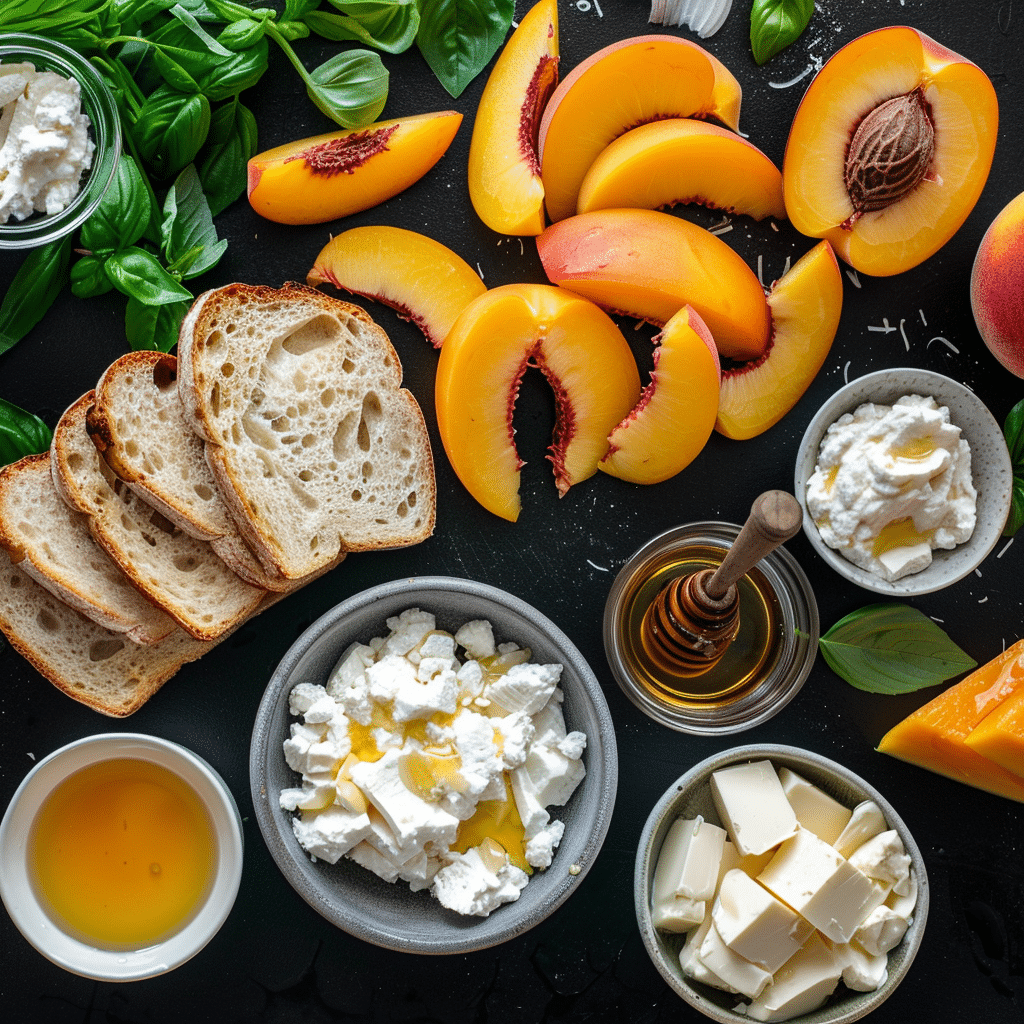 Delicious Honey Peach White Cheddar Grilled Cheese Lunch Recipe 3 Honey Peach White Cheddar Grilled Cheese picture 1