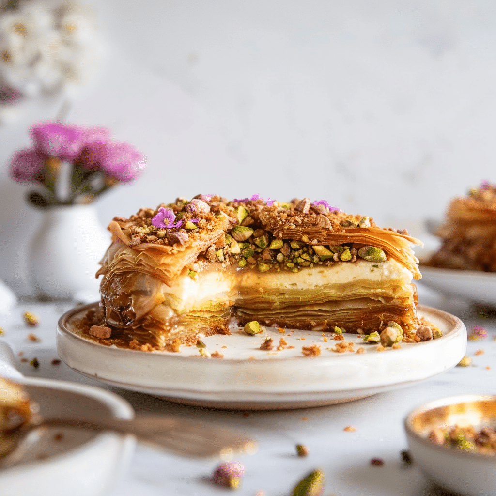 Easy Honey Pistachio Baklava Cheesecake – The Ultimate Dessert Recipe 2 Honey Pistachio Baklava Cheesecake picture 1