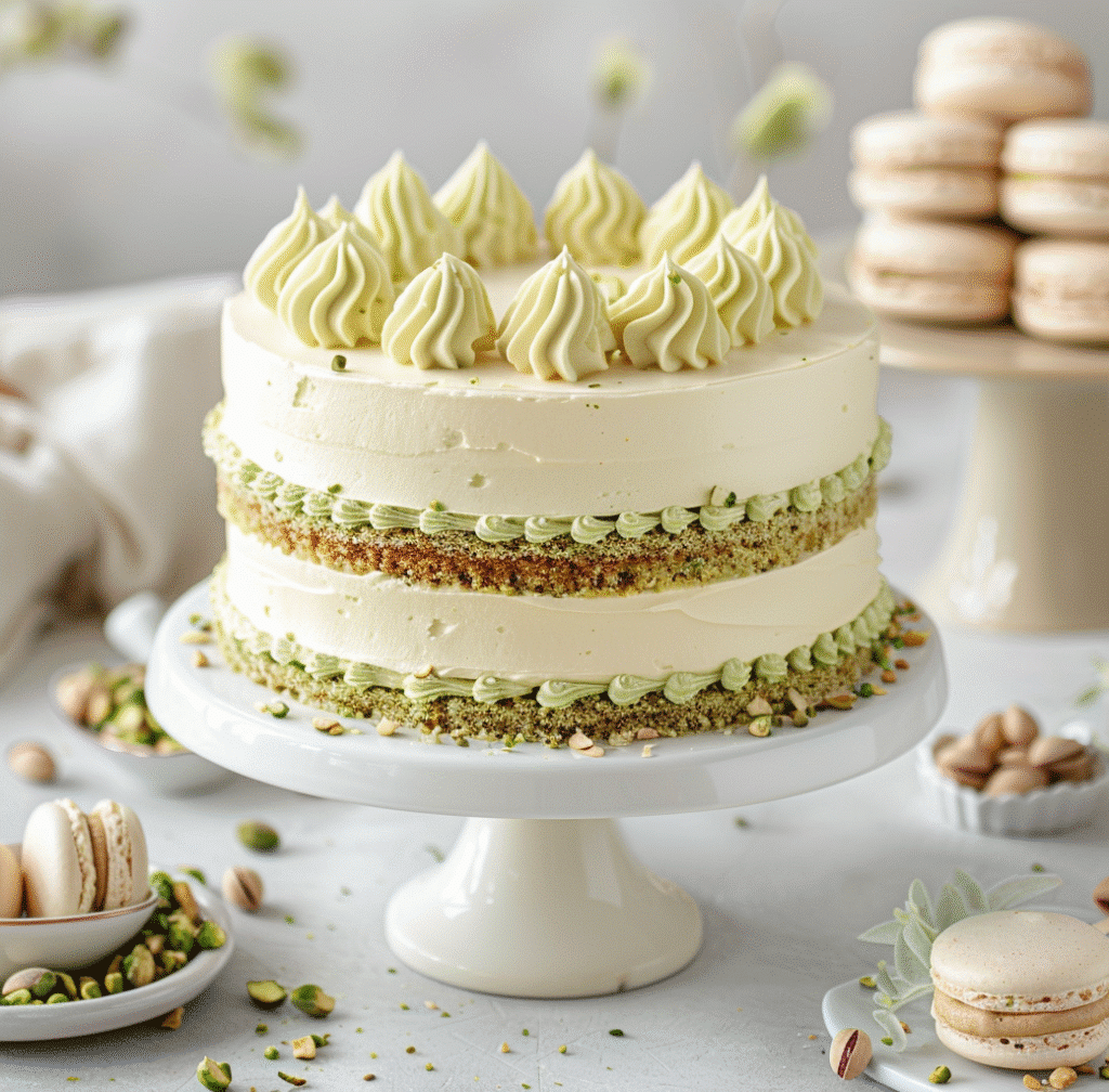 The Best Pistachio Dacquoise Dessert Recipe (Pastichio Dacqoise Style) 2 Pistachio Dacquoise picture