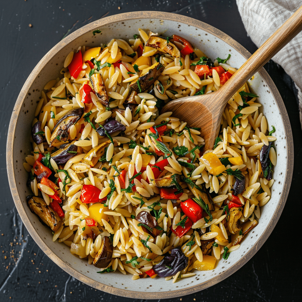 Delicious Roasted Vegetable Orzo – A Flavor-Packed Dinner Recipe 4 Roasted Vegetable Orzo picture2