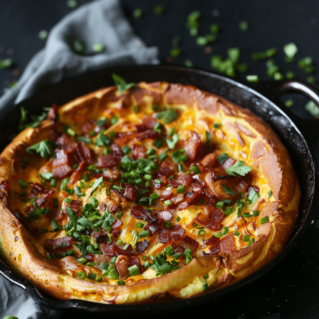The Best Savory Cheddar & Bacon Dutch Baby Recipe for an Easy Dinner 2 Savory Cheddar Bacon Dutch Baby picture