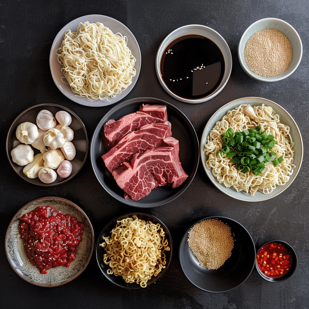 Spicy Korean Ramen with Grilled Beef & Creamy Sauce – A Bold and Comforting Dinner Recipe 3 Spicy Korean Ramen with Grilled Beef Creamy Sauce picture1