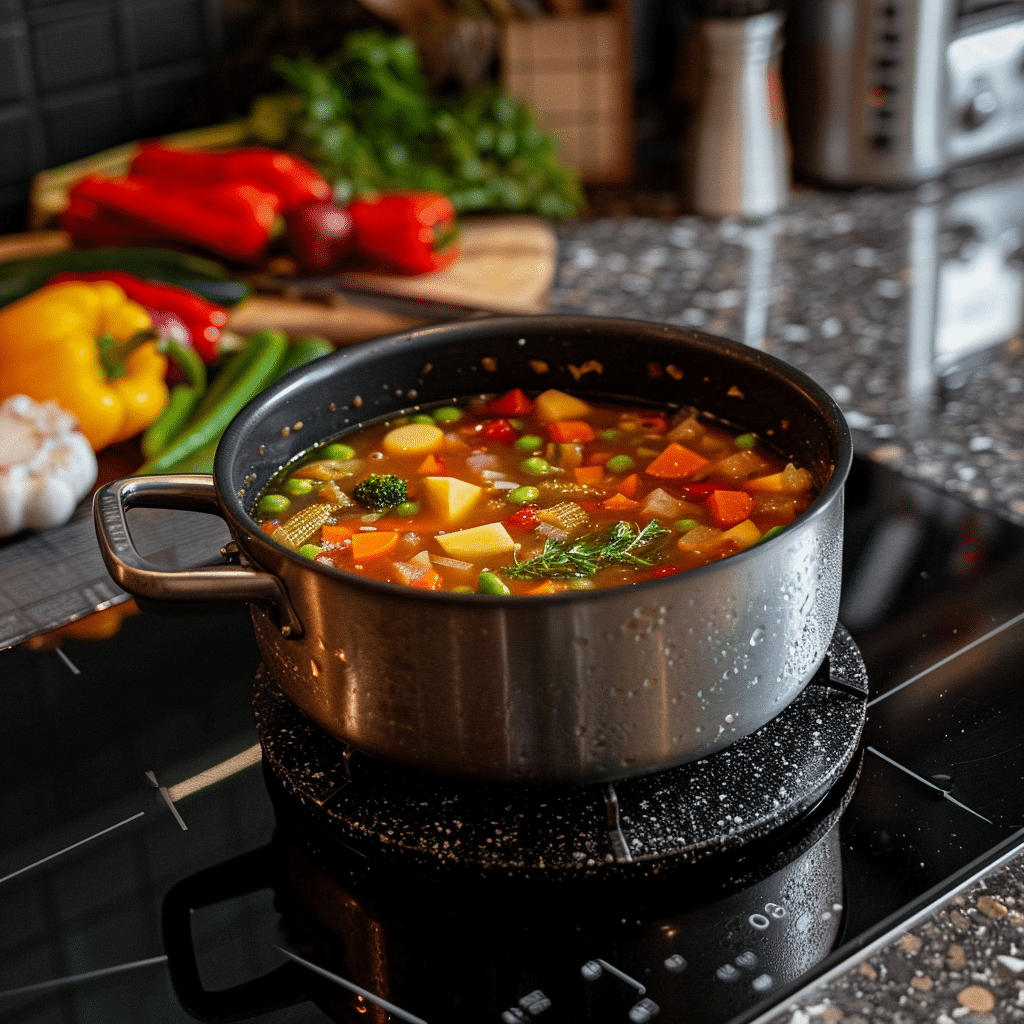 Vegie Pot Pie Soup – A Delicious Comforting Dinner Recipe 4 Veggie Pot Pie Soup picture2