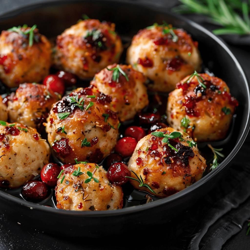 Cranberry Turkey Stuffing Balls – A Festive Dinner Recipe Everyone Loves 2 cranberry turkey stuffed balls picture