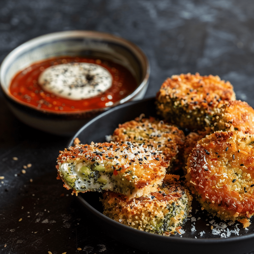 Crispy Broccoli Cheese Rounds – A Delicious Dinner Recipe 2 crispy broccoli cheese rounds picture