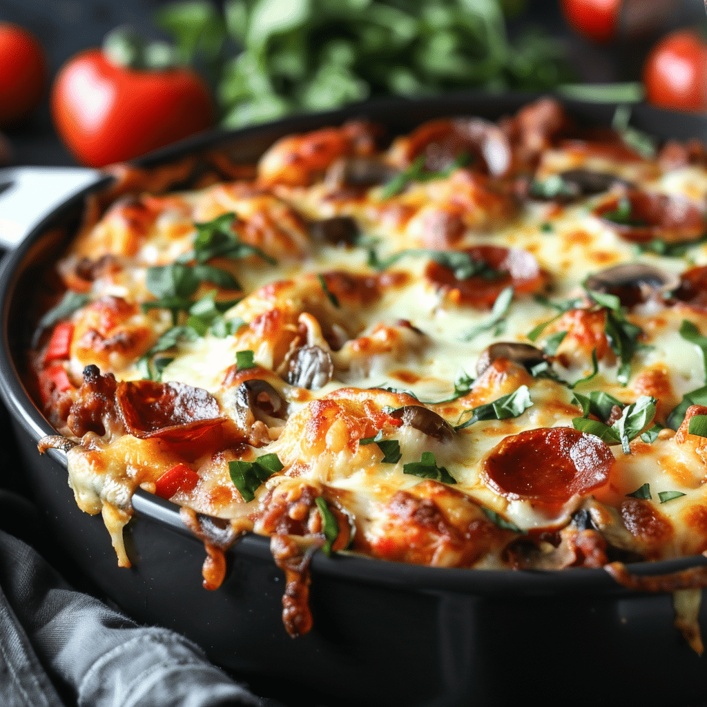 Delicious Low Carb Pizza Casserole Recipe for Dinner 2 low carb pizza casserole picture