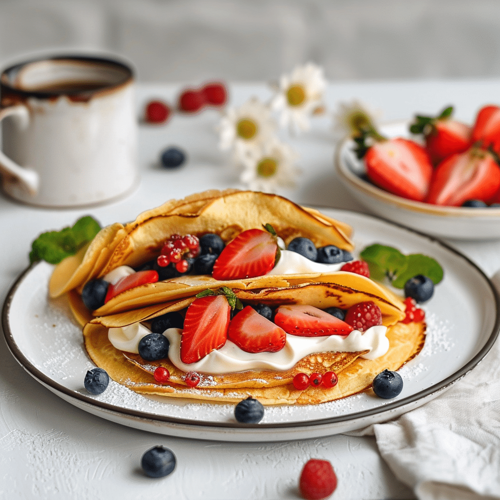 Delicious Sweet Pancake Fruit Tacos Breakfast Recipe 2 pancake Fruit Tacos picture