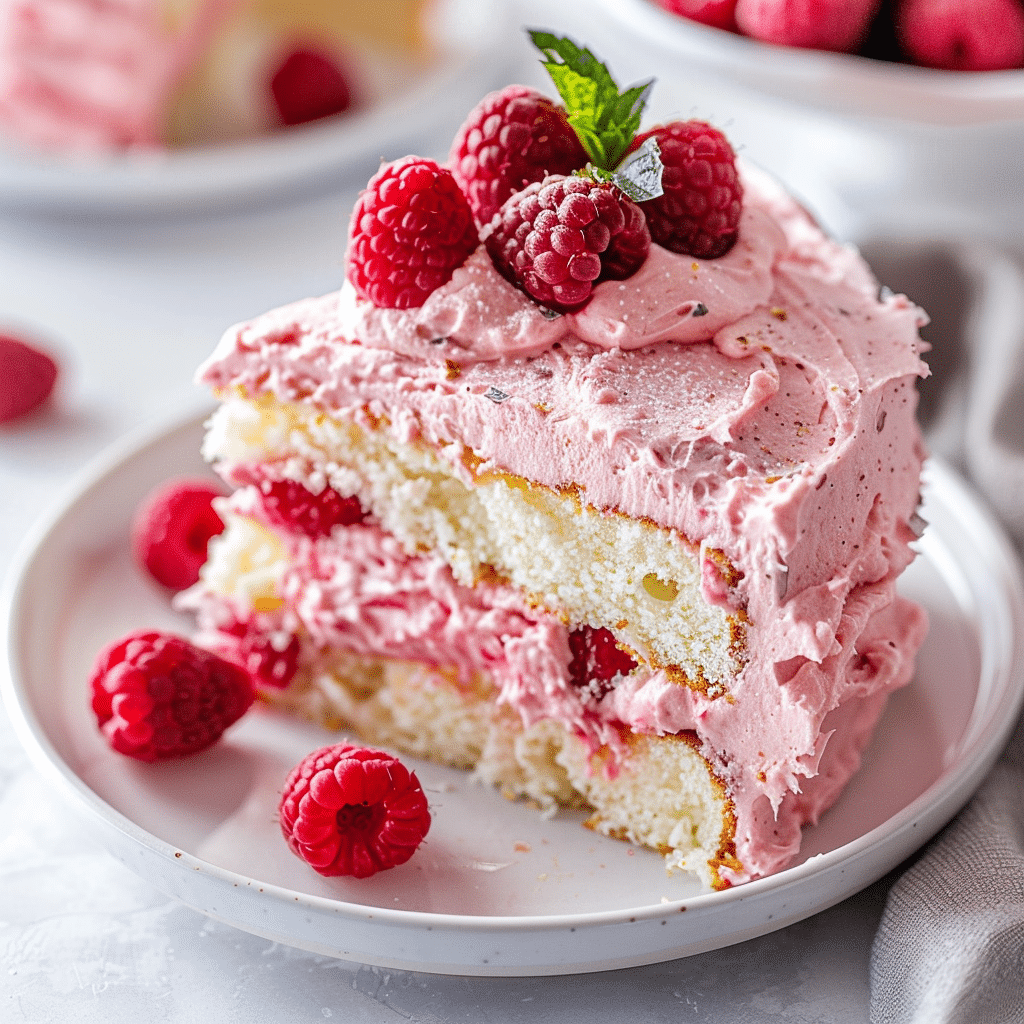 Raspberry Angel Food Cake – Light & Fruity Dessert Recipe 4 pink Raspberry Angel Food Cake picture 2