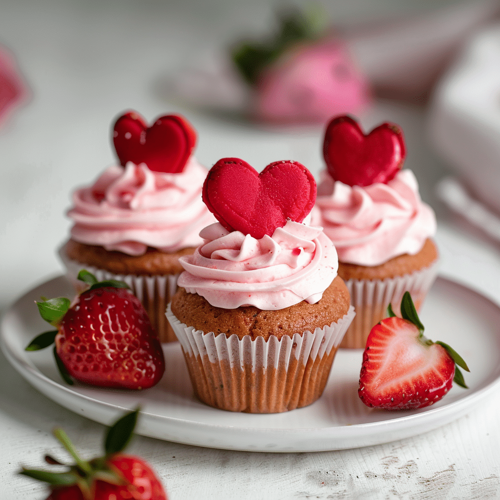 Strawberry Cupcakes – Soft, Fruity Valentine’s Day Dessert Recipe 2 strawberry cupcakes picture