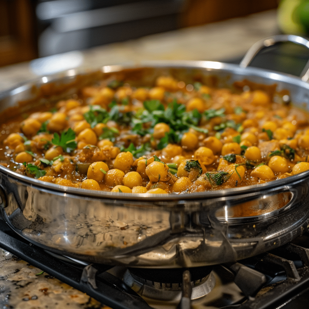 Vegan Garlic Chickpea Soup (Easy, Creamy Dinner Recipe) 4 vegan garlic chickpea soup picture 2