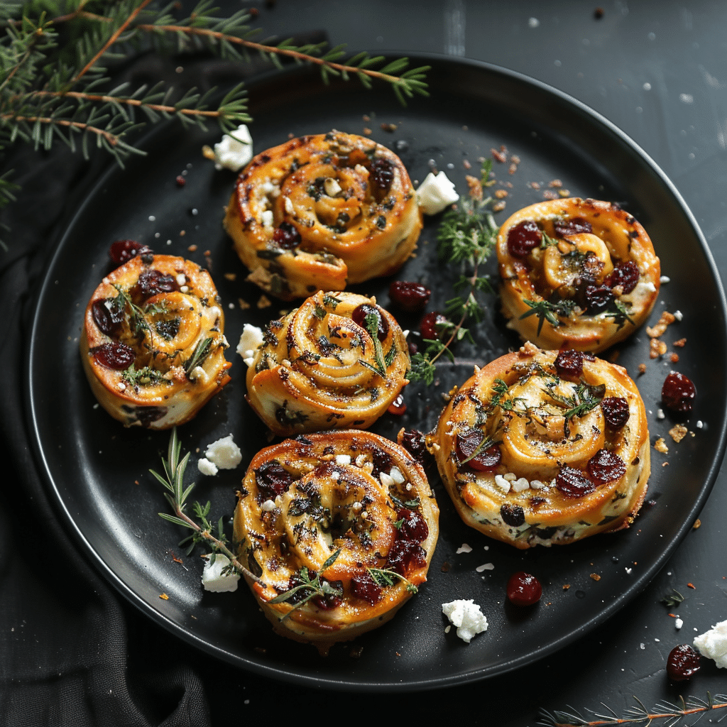 Cranberry Cream Cheese Pinwheels with Feta & Herbs 2 Cranberry Cream Cheese Pinwheels 2