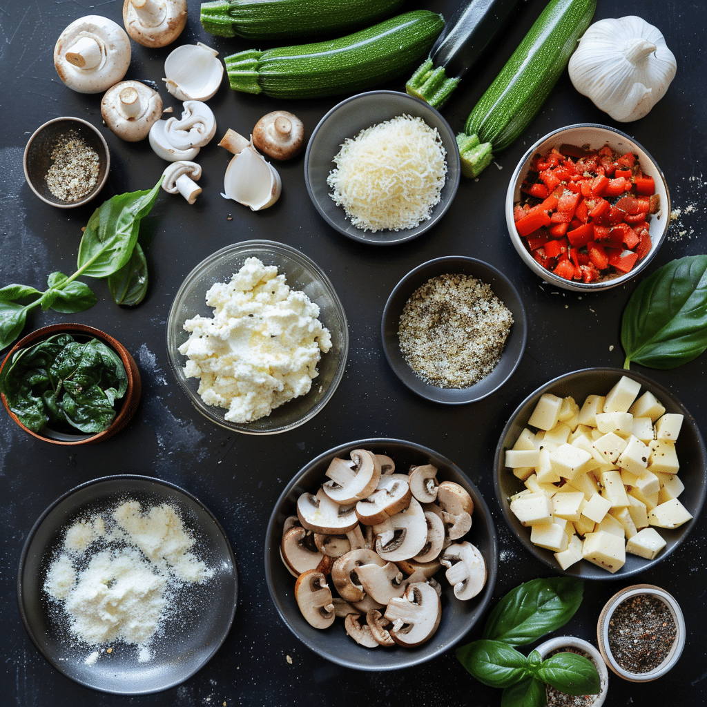 Spinach, Mushroom, and Ricotta Stuffed Zucchini Boats Recipe 3 Spinach Mushroom and Ricotta Stuffed Zucchini Boats Recipe
