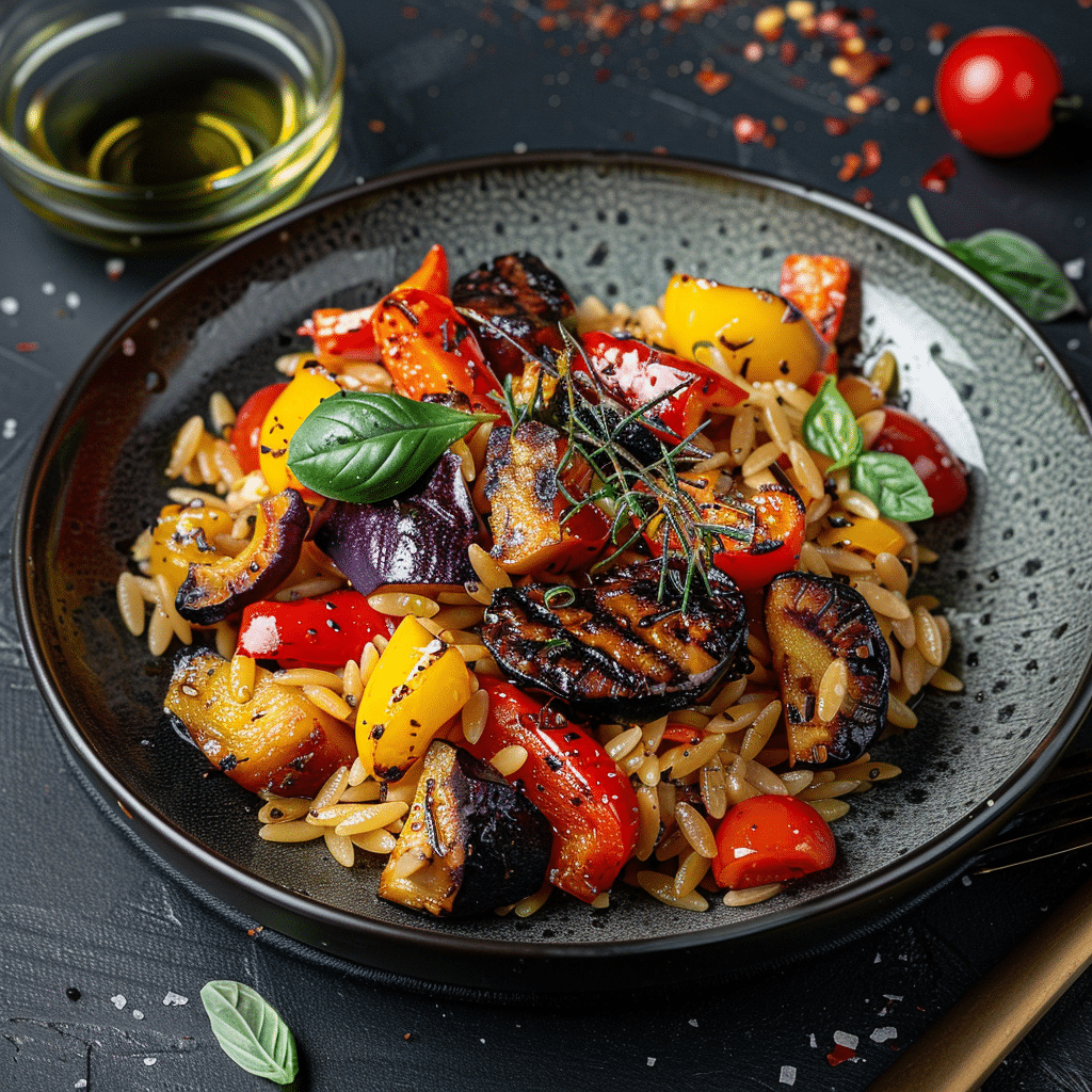 Baked Orzo with Roast Mediterranean Vegetables 2 betty9812 Baked Orzo with Roast Mediterranean Vegetables