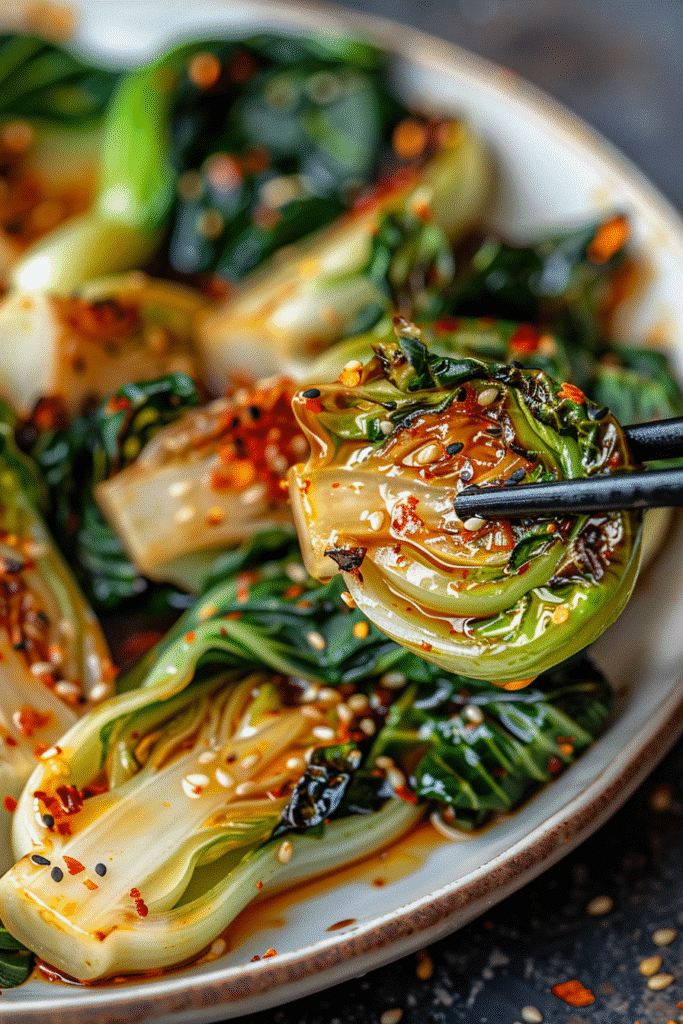 Quick Bok Choy with Garlic and Ginger 2 betty9812 a plate of sauteed bok choy with honey and paprika se 7b5634ba 4d9b 49d2 a568 1569b6a46853