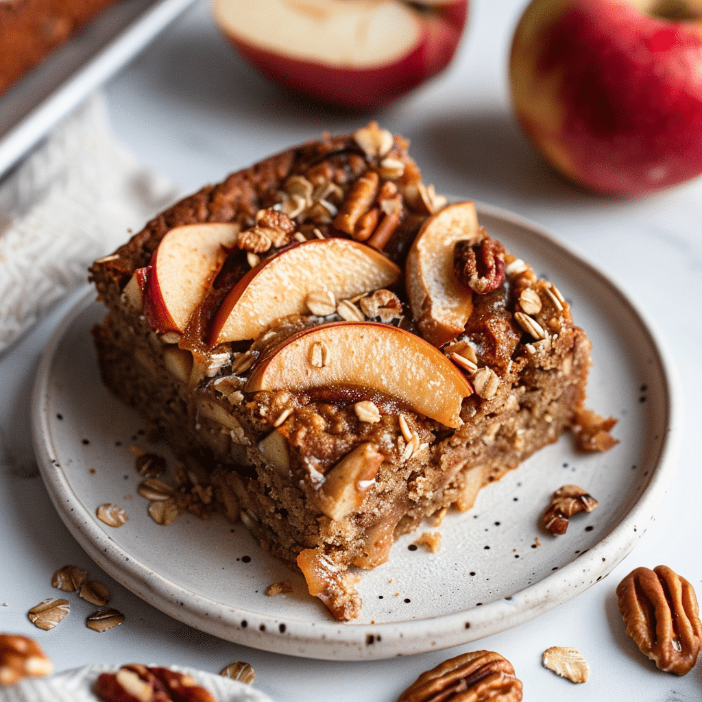 Healthy Oatmeal Apple Cake for Breakfast (Flourless and Naturally Sweetened) 2 oatmeal apple cake picture